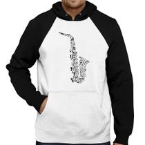 Moletom Saxofone Notas Musicais - Foca na Moda