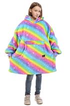 Moletom Sherpa com capuz Catalonia Rainbow para crianças
