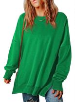 Moletom SHEWIN casual de manga comprida, pulôver solto, feminino