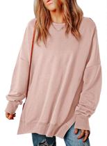 Moletom SHEWIN para mulheres, folgado, casual, manga comprida