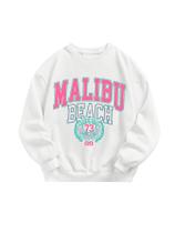 Moletom SOLY HUX feminino com estampa gráfica de letras 8-9Y branca Moletom SOLY HUX feminino com estampa gráfica de letras 8-9Y branca