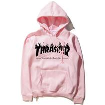 Moletom Streetwear Blusa de frio Capuz e Bolso Marrom Claro