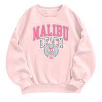 Moletom Sulayesh Cute Preppy Letter Graphic para meninas rosa