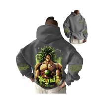 Moletom Super Gogeta SSJ Com Cabelo Dourado, Anime Dragon Ball, Estampa Nas Mangas Brancas,