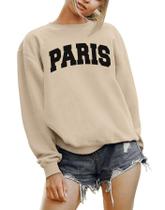 Moletom TeesAndTankYou Estilo College Paris Unissex Oversized Moletom TeesAndTankYou Estilo College Paris Unissex Oversized