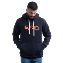 Moletom Texas Farm - Mt036 - Preto/ Laranja Neon G