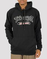 Moletom Thrasher Canguru Fechado No Parking Block - Preto