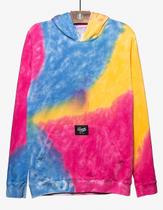 black and green tie dye moletom com capuz