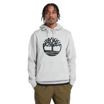 Moletom Timberland com Capuz e Logo da Árvore Cinza Médio XL Moletom Timberland com Capuz e Logo da Árvore Cinza Médio XL