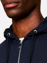 Moletom Tommy Hilfiger Masculino Flag Logo Zip-Through Hoody Azul Marinho