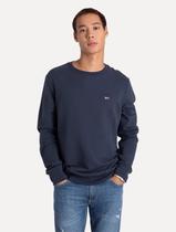 Moletom Tommy Jeans Masculino Regular Crewneck Fleece Azul Marinho