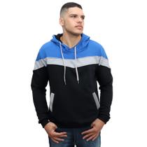 Moletom Tricolor Masculino Slim Blusa Canguru Adulto Moletom Tricolor Masculino Slim Blusa Canguru Adulto