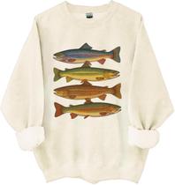 Moletom Trout Fishing Rainbow Trout Print para mulheres e homens Moletom Trout Fishing Rainbow Trout Print para mulheres e homens