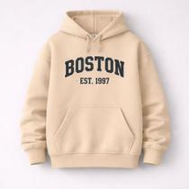 Moletom Unisex Flanelado Canguru Quentinho Boston