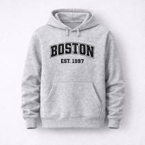 Moletom Unisex Flanelado Canguru Quentinho Boston