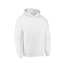 Moletom Unissex Algodão Bolso Canguru Capuz Dia a Dia Branco