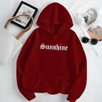 Moletom Unissex Blusa de Frio Estamp Sunshine Confortável Casual Inverno Modinha Tecido Premium