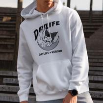 Moletom Unissex Blusa De Frio Kuromi Daylife Anime Manga Hello Kitty Gotica Versao Moon
