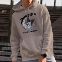 Moletom Unissex Blusa De Frio Kuromi Daylife Anime Manga Hello Kitty Gotica Versao Moon