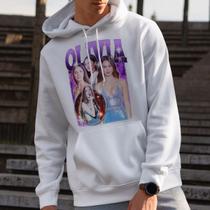 Moletom Unissex Blusa De Frio Olivia Rodrigo Cantora Pop Graphic Purple Montagem Fotos