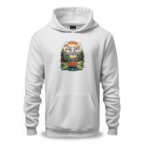 Moletom Unissex Canguru Algodão e Poliéster Estampa De Kombi pelo Mundo Say Yes to Adventure Good Vibes Viagem Roots Hippie Liberdade Amor Vida Leve