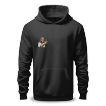 Moletom Unissex Canguru Algodão e Poliéster Estampa Jesus Joinha Cristã Nova Era Amor Paz Ayahuasca Daime Cristo Sorrindo Leão Humor Divertida Feliz