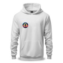 Moletom Unissex Canguru Algodão e Poliéster Estampa Nirvana Sidarta Gautama Buda Budismo Budista Meditação Zen Aum Om Iluminação Monge Espiritual Paz