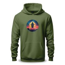 Moletom Unissex Canguru Algodão e Poliéster Estampa Nirvana Sidarta Gautama Buda Budismo Budista Meditação Zen Aum Om Iluminação Monge Espiritual Paz