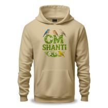 Moletom Unissex Canguru Algodão e Poliéster Estampa Om Shanti Paz Ohm Aum Meditação Yoga Oriental Zen Mantra Buda Budismo Hinduísmo Luz Interior Moletom Unissex Canguru Algodão e Poliéster Estampa Om Shanti Paz Ohm Aum Meditação Yoga Oriental Zen Mantra Buda Budismo Hinduísmo Luz Interior