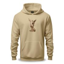 Moletom Unissex Canguru Algodão Poliéster Estampa Arcanjo Miguel Protetor Guardião Santo Anjo Catolicismo Católica Devoto Proteção Espiritual Luz Fé Moletom Unissex Canguru Algodão Poliéster Estampa Arcanjo Miguel Protetor Guardião Santo Anjo Catolicismo Católica Devoto Proteção Espiritual Luz Fé