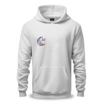 Moletom Unissex Canguru Algodão Poliéster Estampa Lua E Vida Borboleta Luar Discreta Ayahuasca Santo Daime Yagé Mariri Hoasca Espiritual Mística