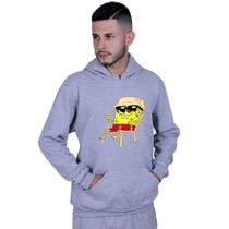 Moletom Unissex Canguru Bob Esponja Praiou