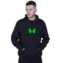 Moletom Unissex Canguru Borboleta Verde
