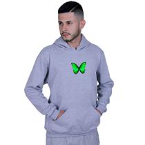 Moletom Unissex Canguru Borboleta Verde