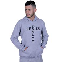 Moletom Unissex Canguru Jesus Cristo Salva