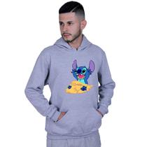 Moletom Unissex Canguru Lilo Stitch Areia