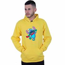 Moletom Unissex Canguru Lilo Stitch Duende Natal