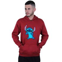 Moletom Unissex Canguru Lilo Stitch Linguinha