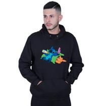Moletom Unissex Canguru Lilo Stitch Soneca