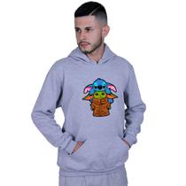Moletom Unissex Canguru Lilo Stitch yoda Star Wars