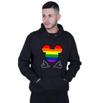 Moletom Unissex Canguru Mickey Colorido LGBT