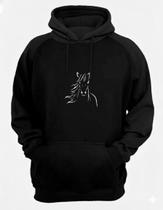 Moletom Unissex Cavalo Country Estampa Minimalista Casual