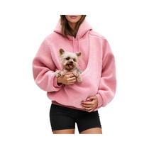 Moletom Unissex Com Capuz De Pelúcia, Confortável E Térmico Para O Inverno, Com Bolso, Cor Sólida