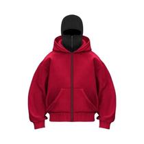 Moletom Unissex Com Capuz Duplo Balaclava Y2K Gótico Harajuku, Suéter De Inverno Com Zíper, Roupa