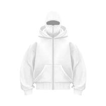 Moletom Unissex Com Capuz Duplo E Balaclava, Estilo Y2K Gótico Harajuku, Roupa Esportiva De Inverno