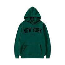 Moletom Unissex Com Estampa De Letras Da Cidade De Nova York, Estilo Casual Solto, Pullover