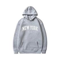Moletom Unissex Com Estampa De Letras Da Cidade De Nova York, Estilo Casual Solto, Pullover