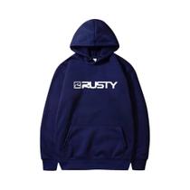 Moletom Unissex Com Estampa RUSTY, Design Gráfico Casual De Inverno, Suéter Masculino Com Bolso