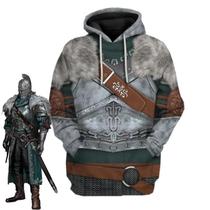 Moletom Unissex Dark Souls Com Estampa 3D, Casual, Oversized, Corte Solto, Esportivo