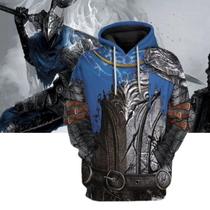Moletom Unissex Dark Souls Com Estampa 3D, Casual, Oversized, Corte Solto, Esportivo